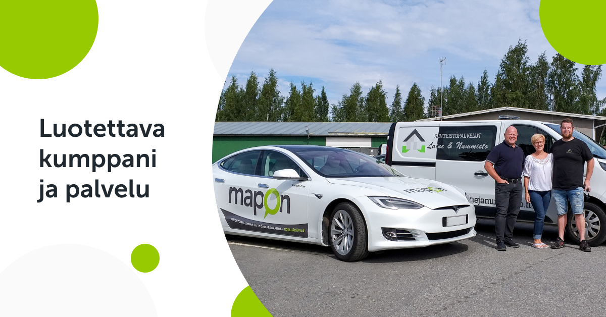 Mapon on tehokas ja vihreä valinta: Haastattelussa Kiinteistöpalvelut Laine & Nummisto Oy