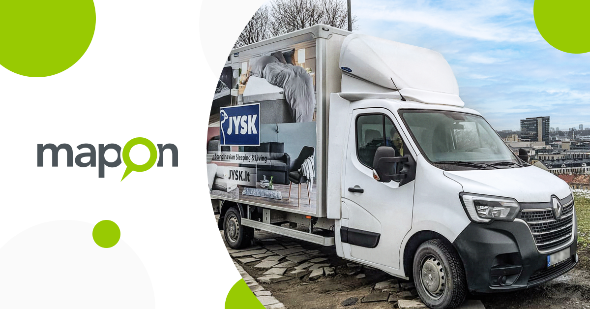 jysk uses Mapon route planning and optimisation solution to launch in-house delivery service in the Baltics and Belarus