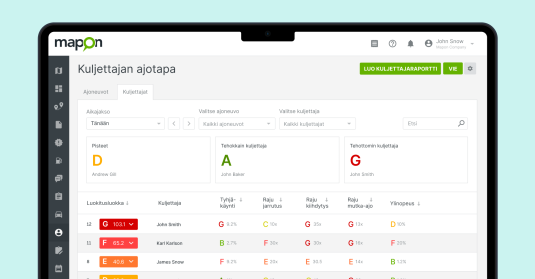 Yksi kuljettaja vähensi 1000 € polttoainekuluja kuukaudessa