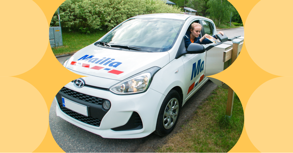 A white company vehicle belonging to Mapon client Mailia.
