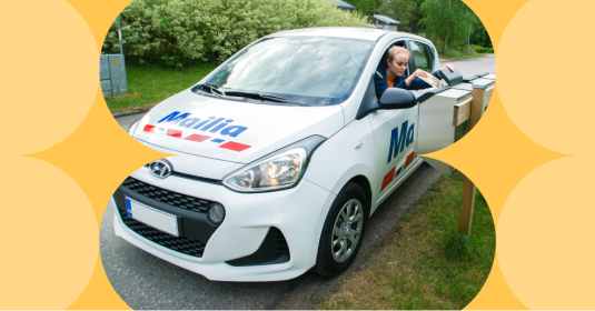 A white company vehicle belonging to Mapon client Mailia.
