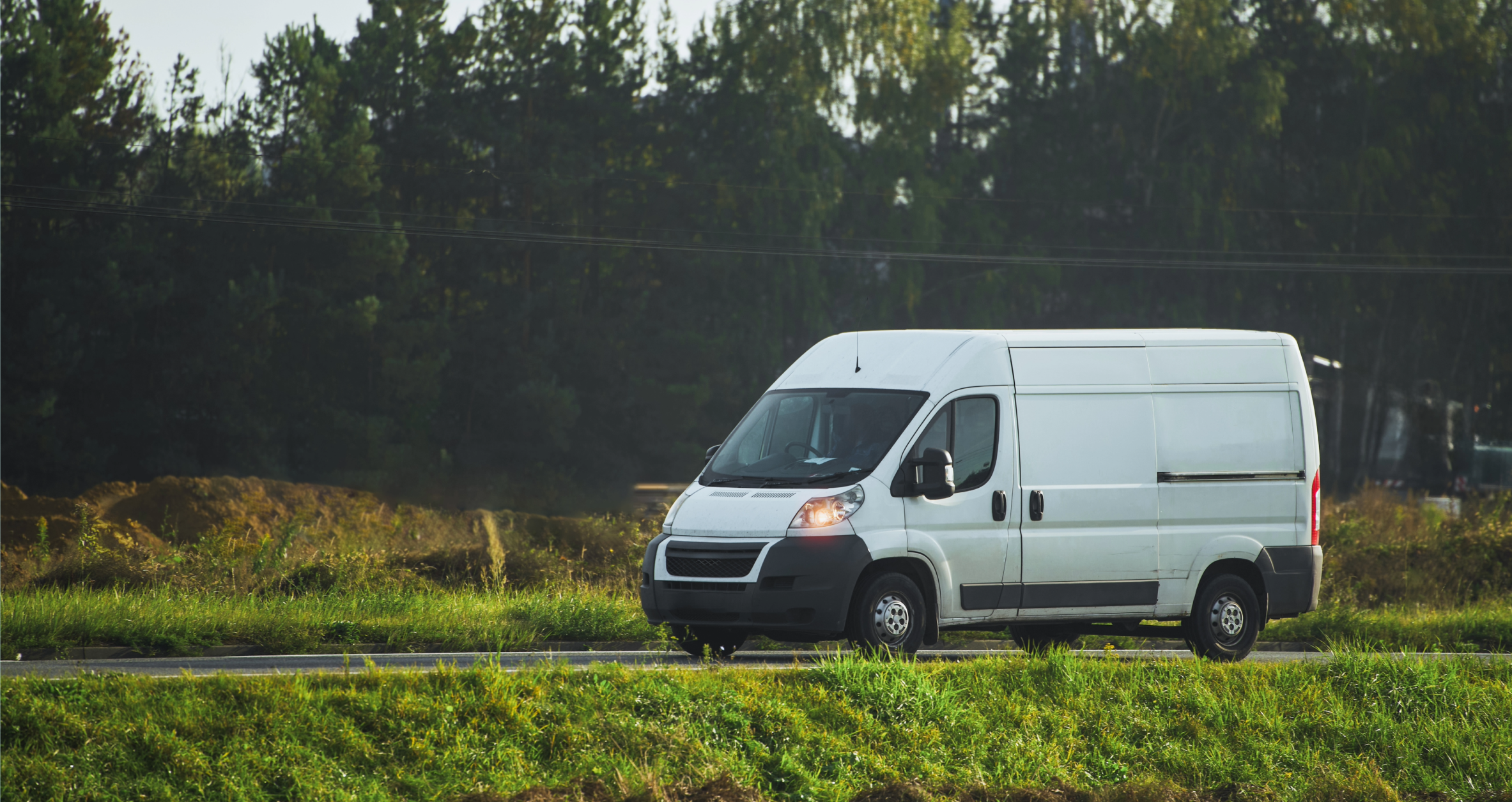2.5t van driving on a road.