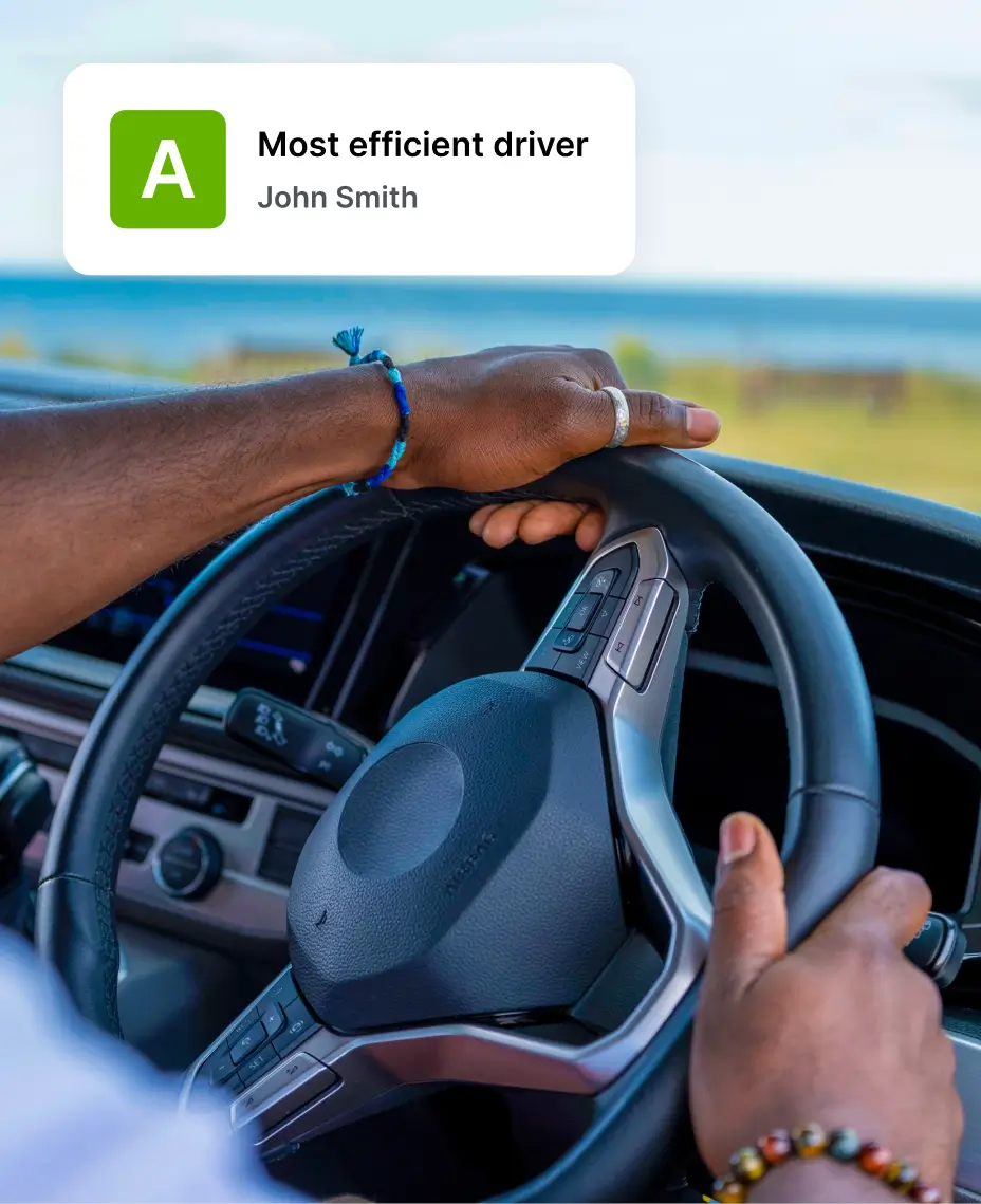 Mapon web dashboard displaying detailed driver behaviour monitoring data, including scores, harsh driving events, and performance analytics.