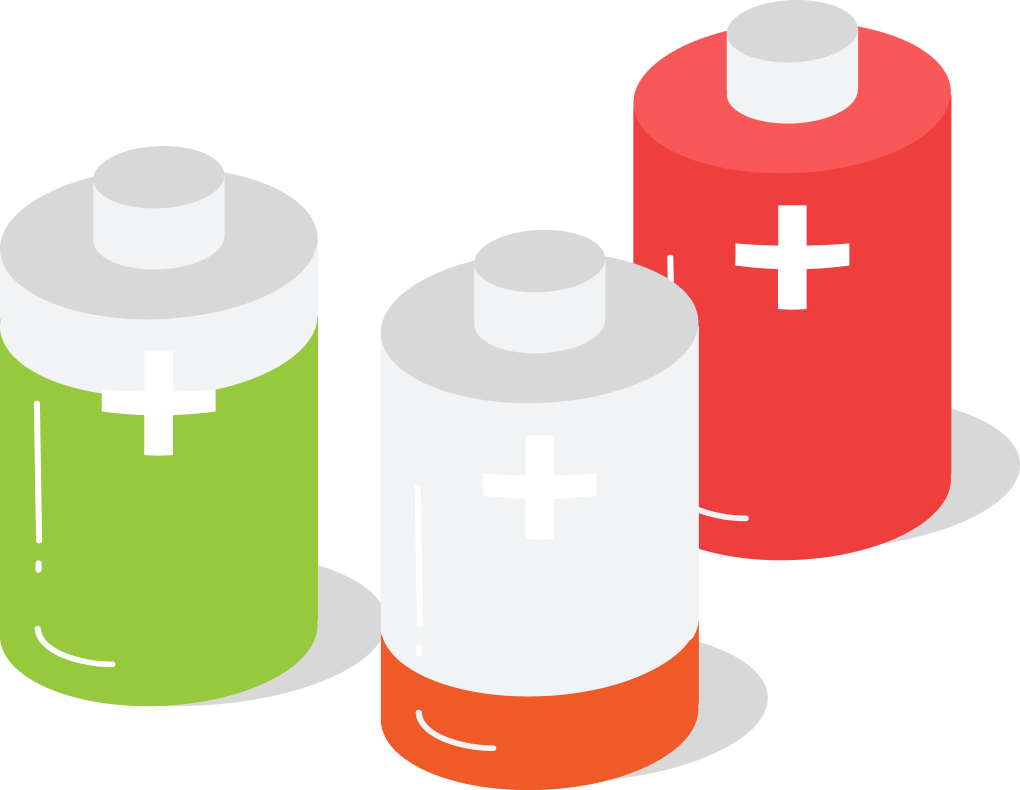 Controleer de batterijstatus
