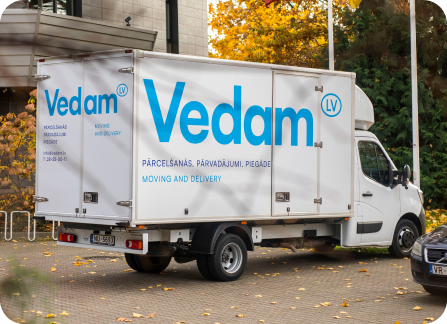 Una furgoneta de reparto de vendam