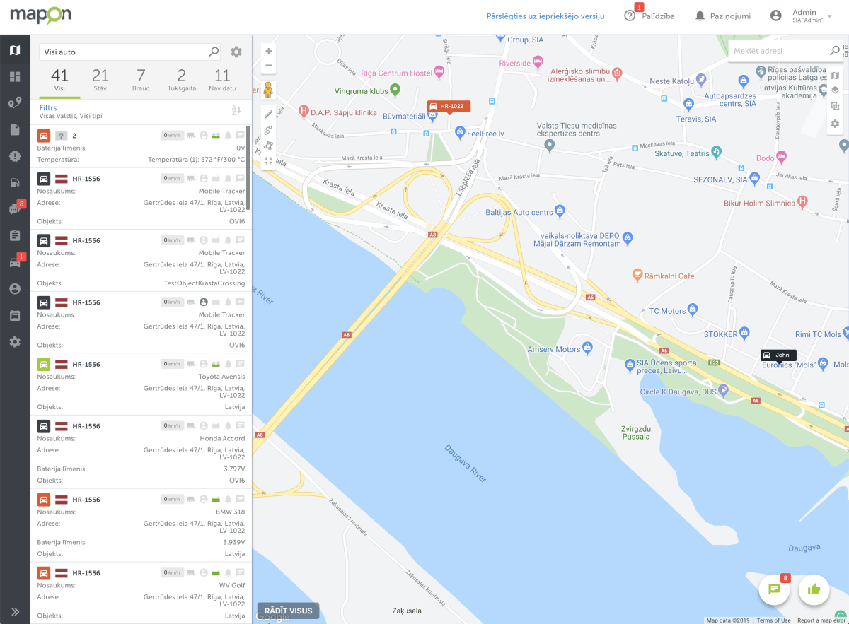 Mapon kartes sadaļa