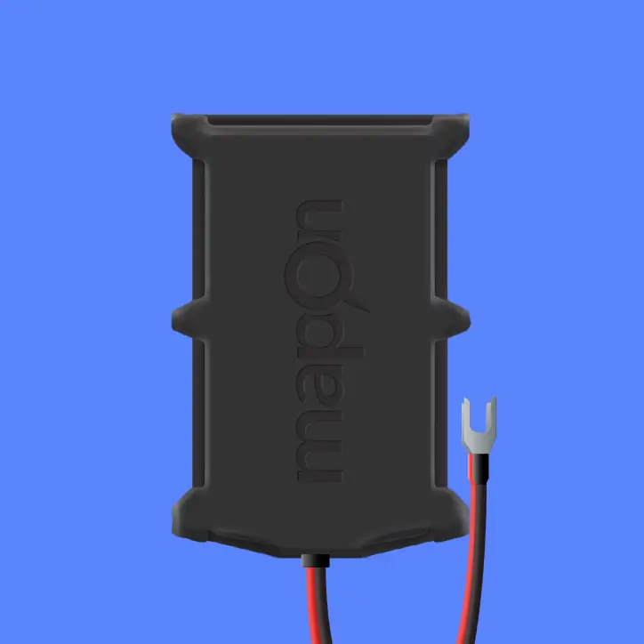 Mapon basic telemetry device on a dark blue background.