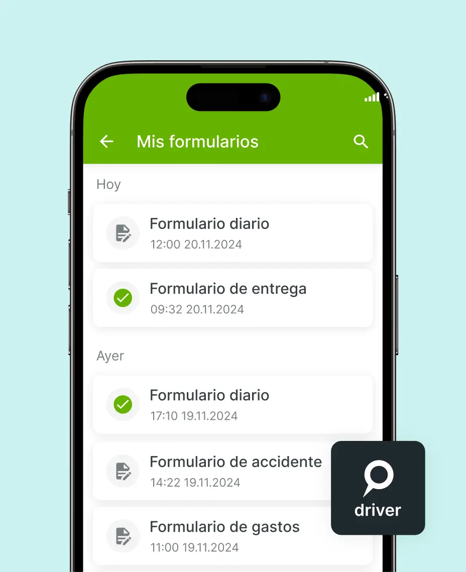 Captura de pantalla de la aplicación Mapon Driver
