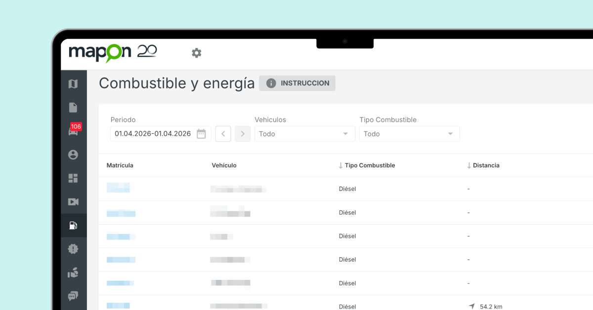 Informe de resumen de vehículos de combustible y eléctricos de Mapon