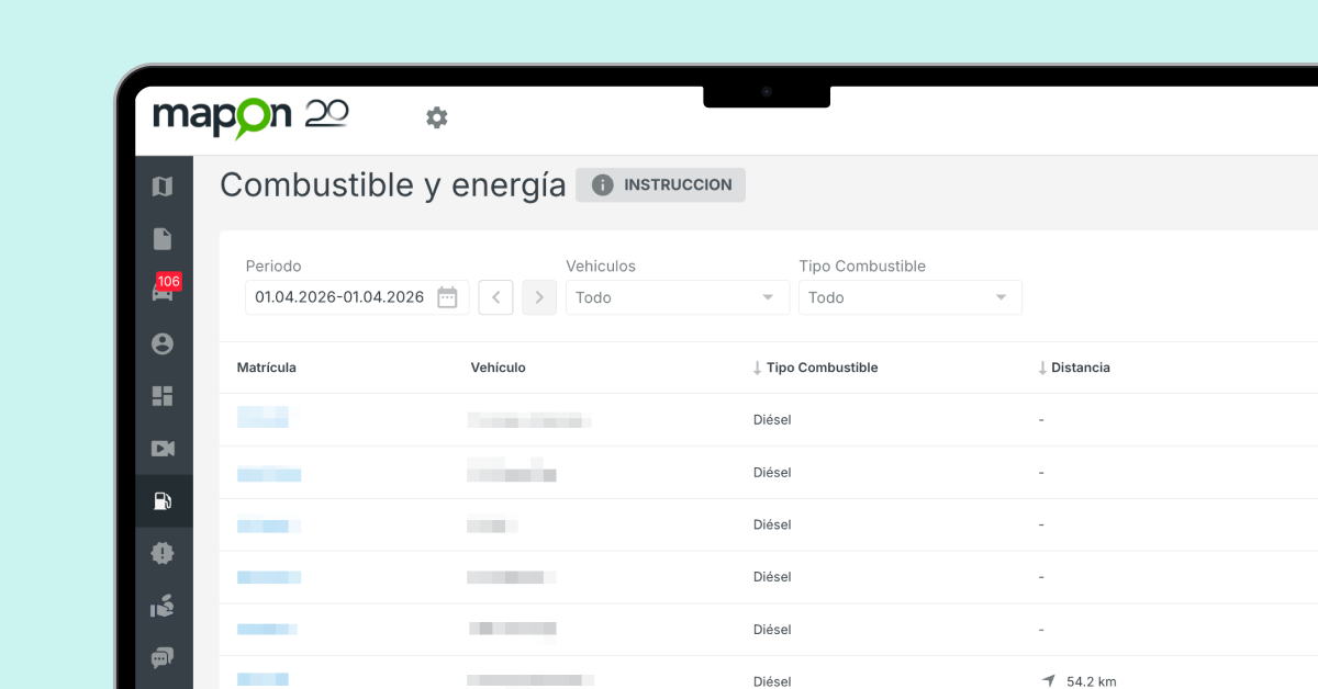 Informe de resumen de vehículos de combustible y eléctricos de Mapon