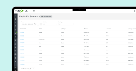 Mapon kütuse ja elektrisõidukite kokkuvõtte aruanne