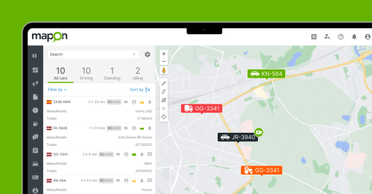 GPS reāllaika karte – visapmeklētākā Mapon platformas sadaļa