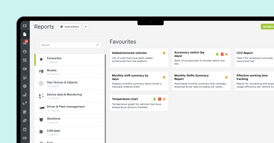 Atskaites – otrā visapmeklētākā Mapon platformas sadaļa